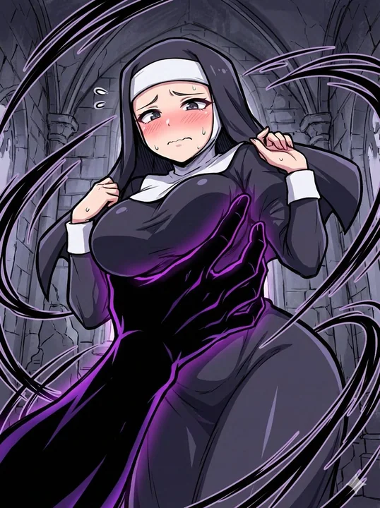 月光下伫立的唯美少女身影