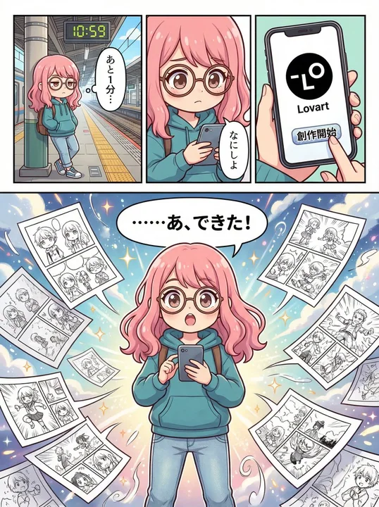 少女指尖轻触唤醒黑白漫域