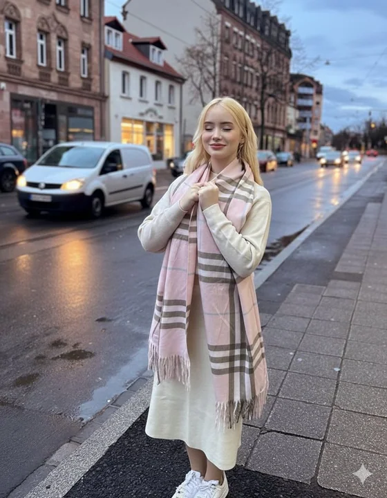 Jeune fille élégante marchant dans les rues anciennes d'Europe au crépuscule