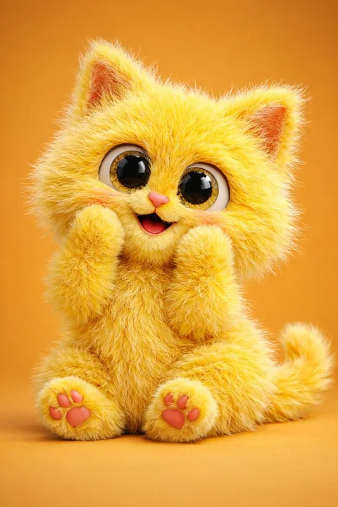 Un petit lapin mignon en salopette jaune fait un joyeux signe de main.