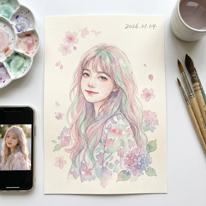 Une illustration en aquarelle japonaise extrêmement détaillée