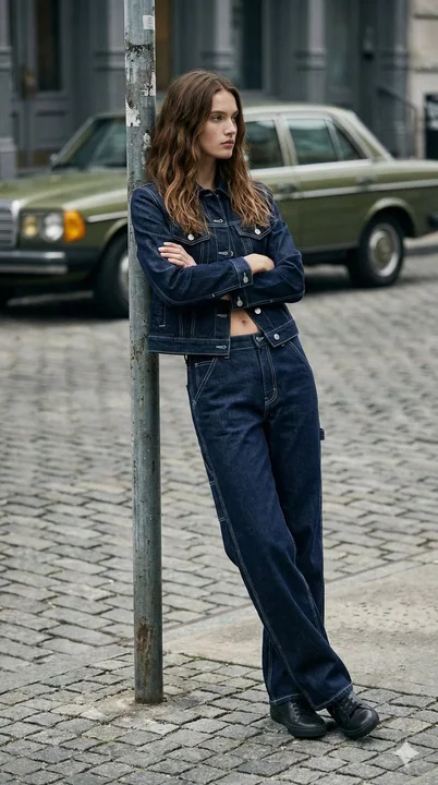 Retro 90s Denim Street Style Photoshoot