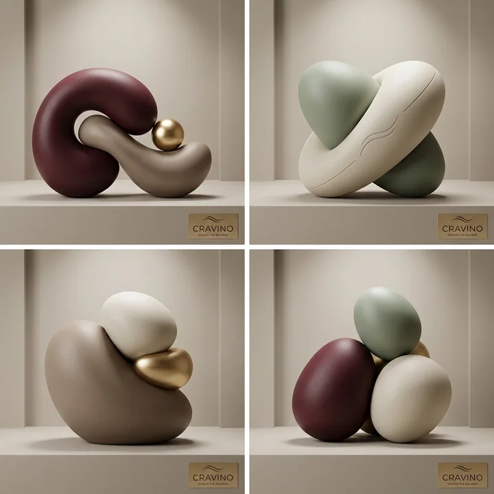Soft Light Abstract Sculpture in a Minimalist Gallery