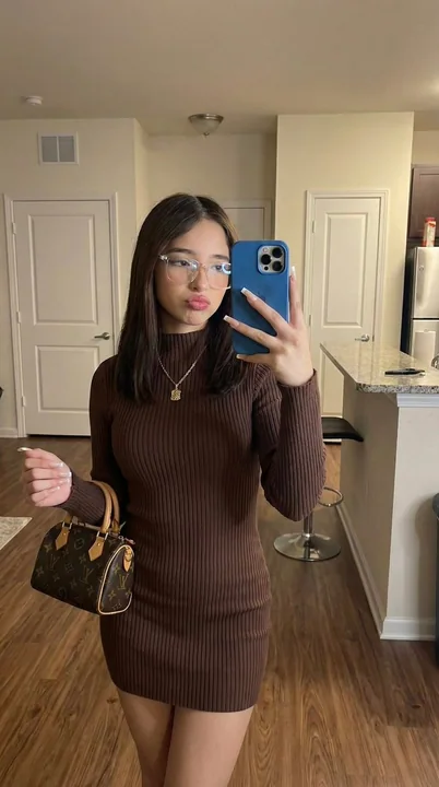 Chocolate-Colored Girl in the Home Mirror