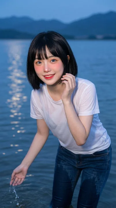 月光の水面にとどまるいたずらな瞬間