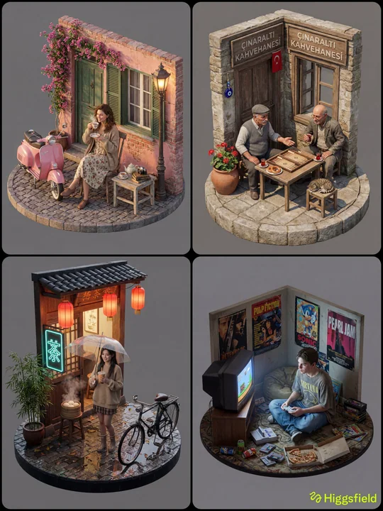 超現実的3Dアイソメトリックビュー