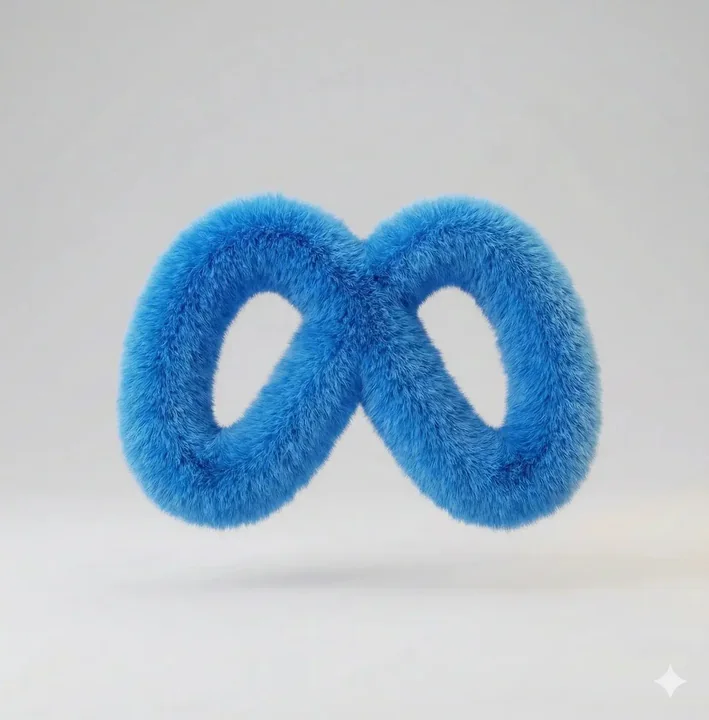 超現実的3Dファーコンセプトブランドロゴ