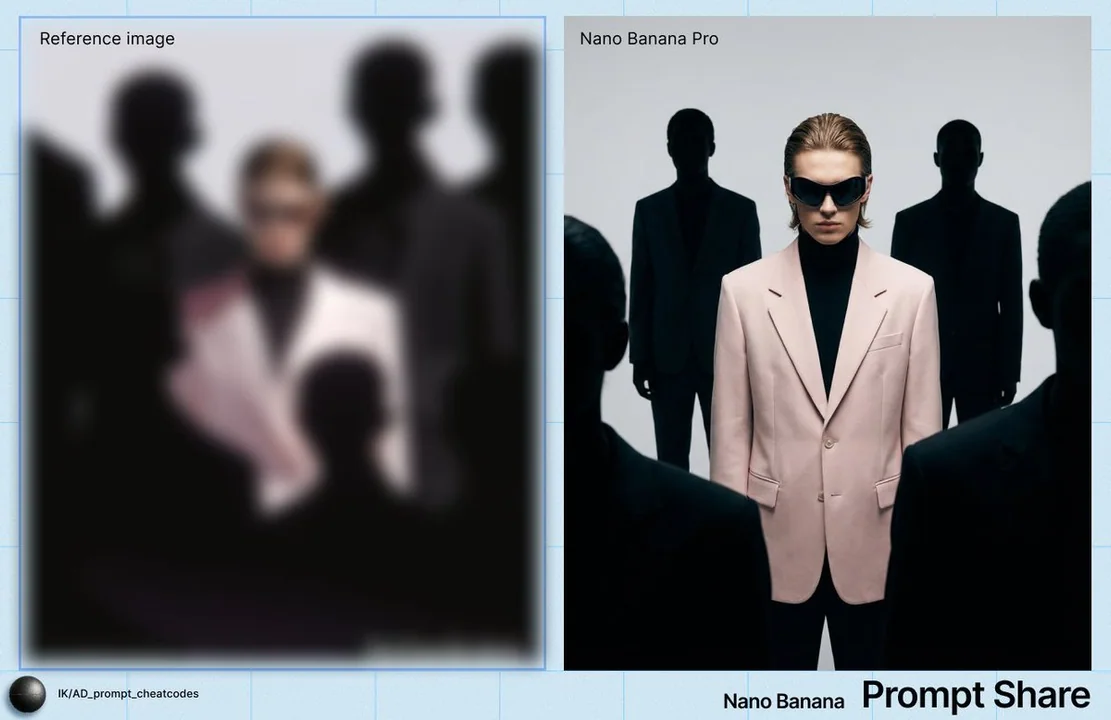 Pink Suit Man and Dark Silhouette