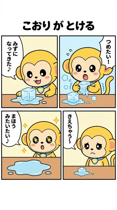 きらきらと輝く氷雪が溶けるその瞬間