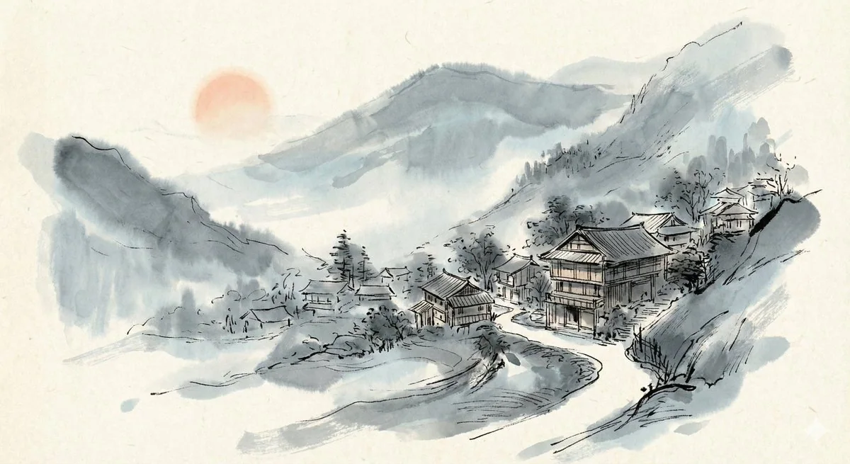 Le héron mâle majestueux : la grâce dynamique de l'encre contemporaine