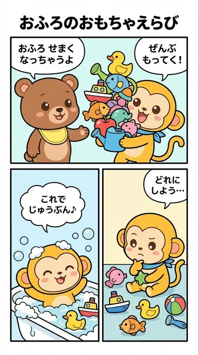 Un moment chaleureux pour choisir des jouets de bain mignons