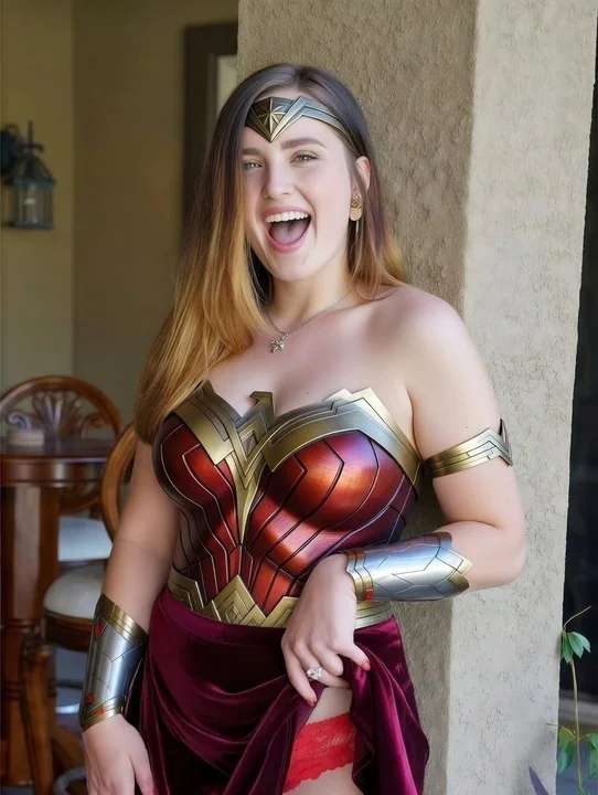 Fille coquette sur une terrasse ensoleillée