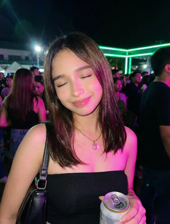Tipsy Beauty Under the Neon Night