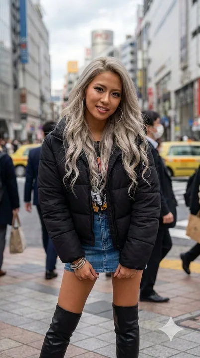 Jeune fille "Lolita" de l'ère Heisei dans la rue de Shibuya