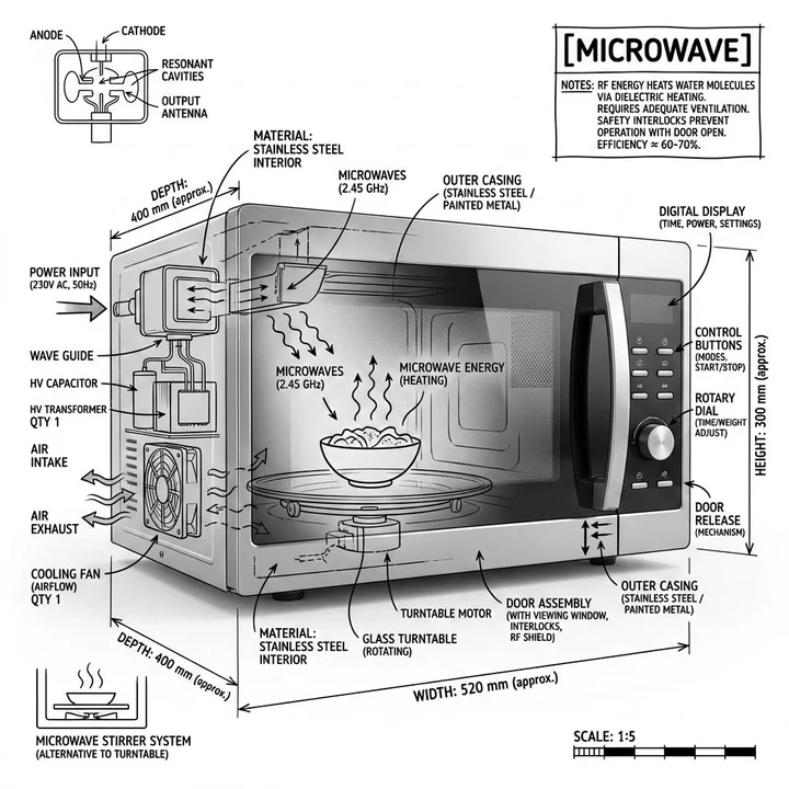 Museum-grade item cross-section and technical annotation diagram
