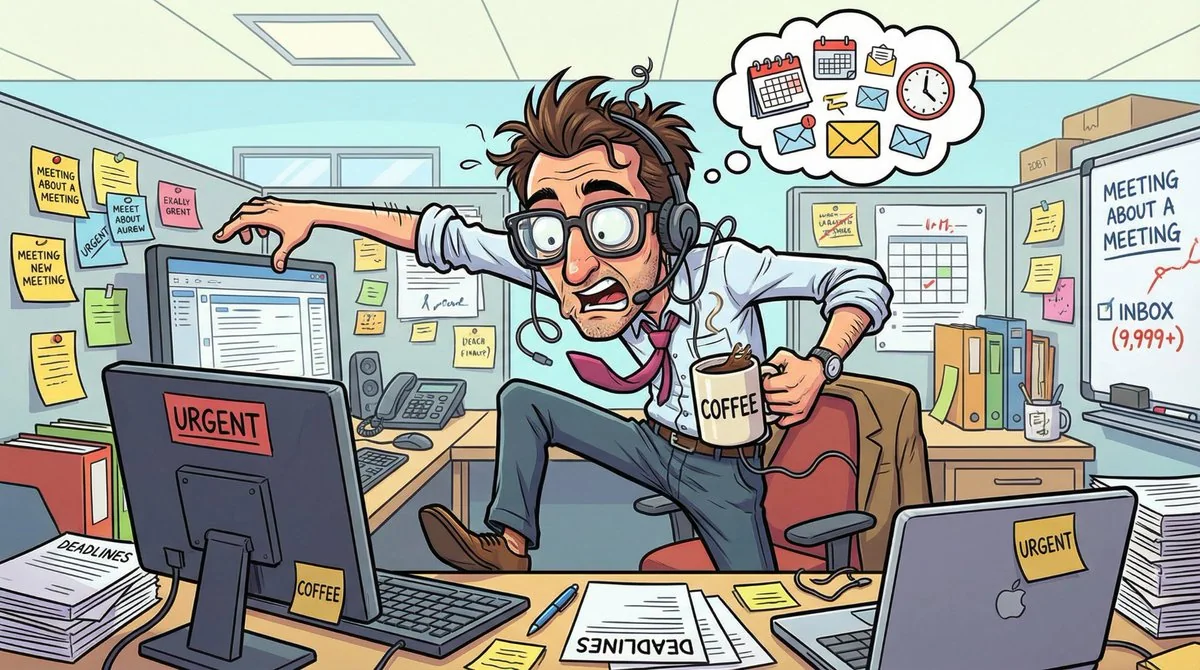 Manga exagérés et humoristiques sur la vie professionnelle des employés