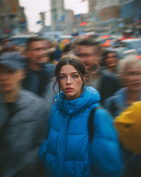 A Quiet Girl in a Noisy Crowd