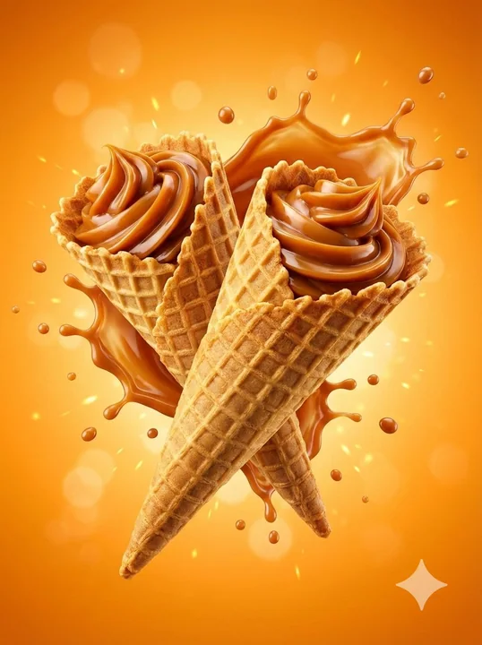 Floating Caramel Sundae Dessert Photo