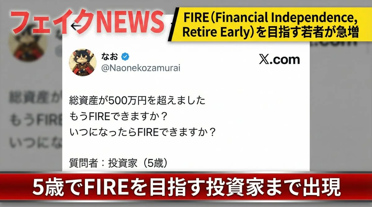 偽ニュース：5歳の子が財務的自由を達成