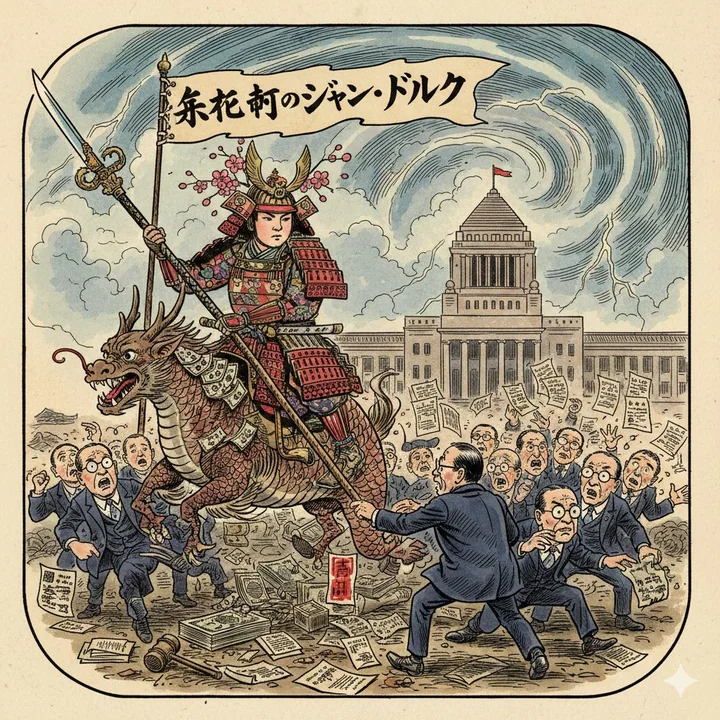 Manga version of Joan of Arc in Yodotachō
