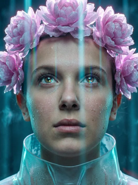 Prophète cybernétique sous le halo de la pivoine gelée