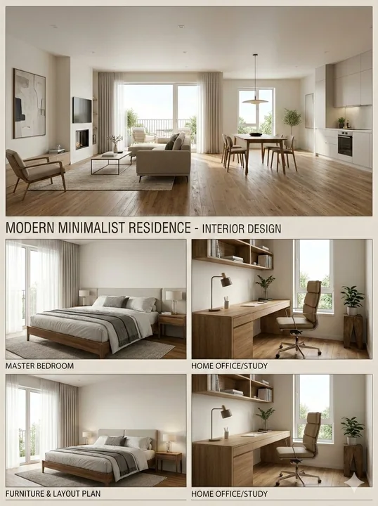 Modern Minimalist Whole-House Multi-Perspective Design Panel