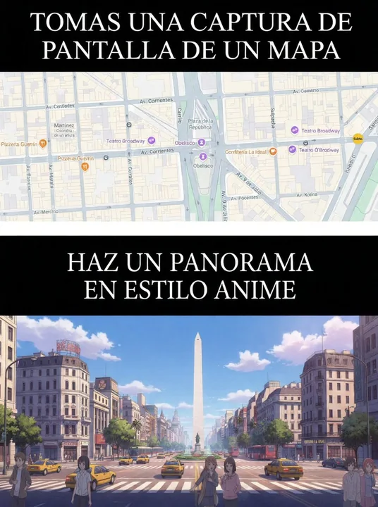 Stunning anime-style panoramic landscape view