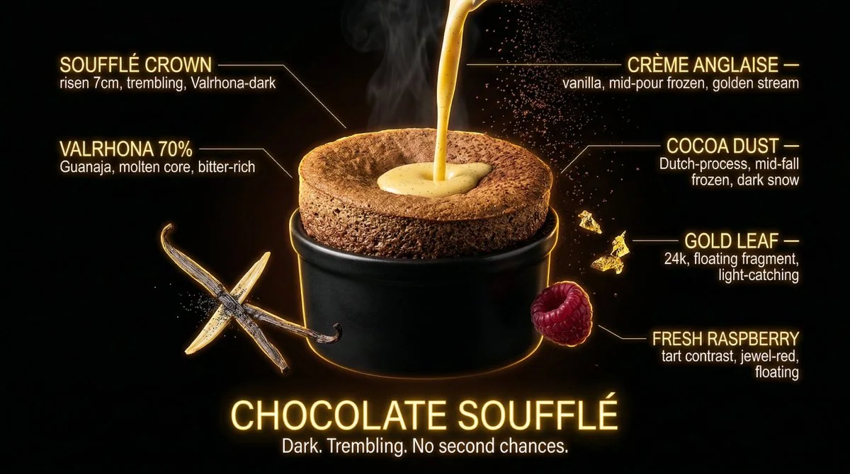 Publicité sural réaliste de nourriture avec un style néon or noir séduisant