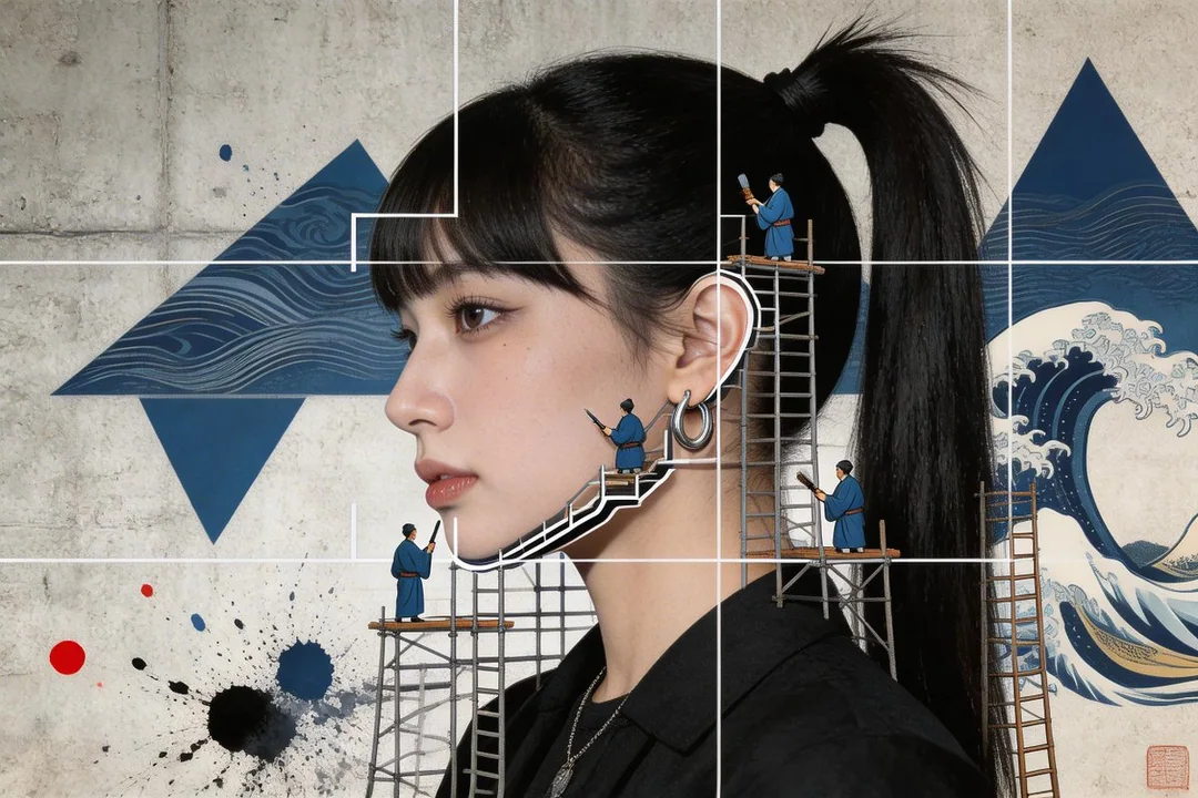 浮世絵職人が雕琢した超現実的な側顔