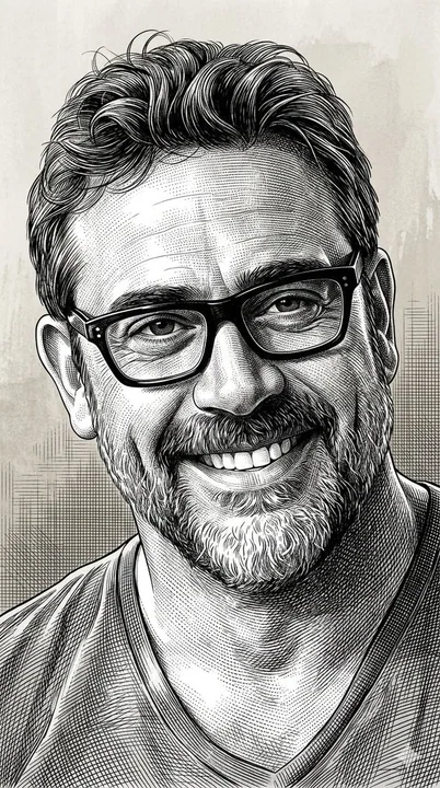 Dore-style minimalist portrait illustration