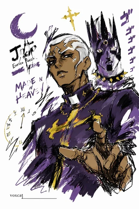 ミニマルな余白とグラフィティ風の手描きスケッチ