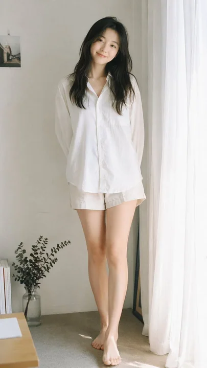 窗边日系胶片女孩