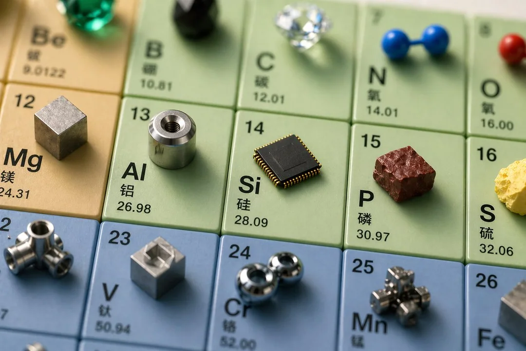 3D Stereoscopic Elements Periodic Table Macro Photography