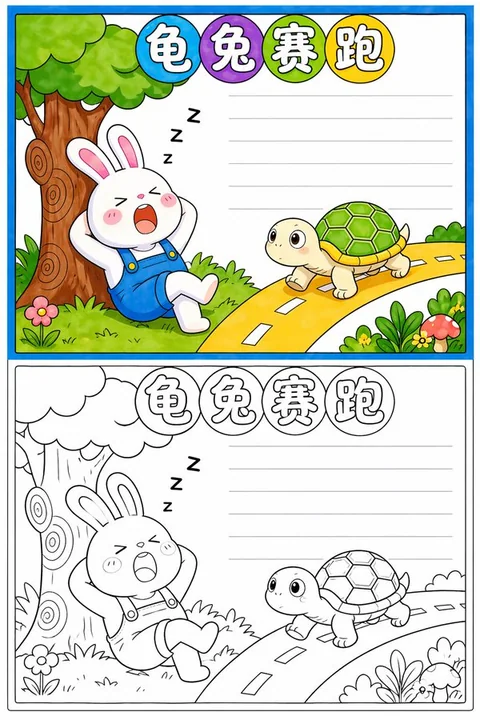 Modèle de croquis à colorier pour une affiche manuscrite d'enfants