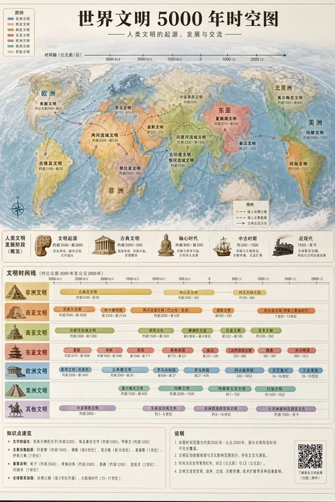 五千年的世界文明时空图谱