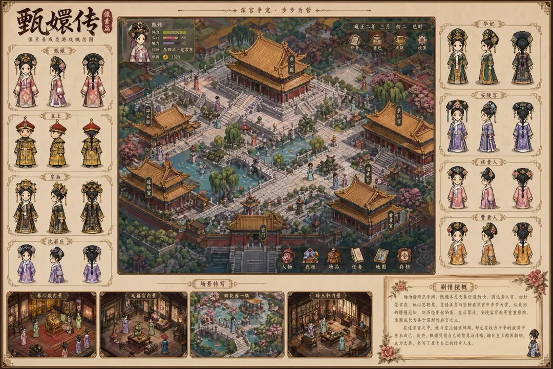 Zhen Huan Zhuan Like Cultivation Game Concept Art