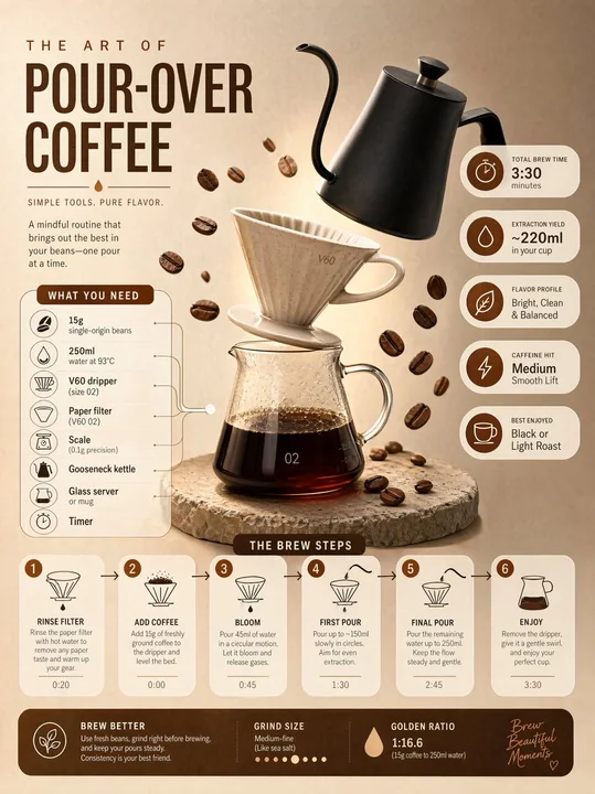現代のハンドドリップコーヒー情報図