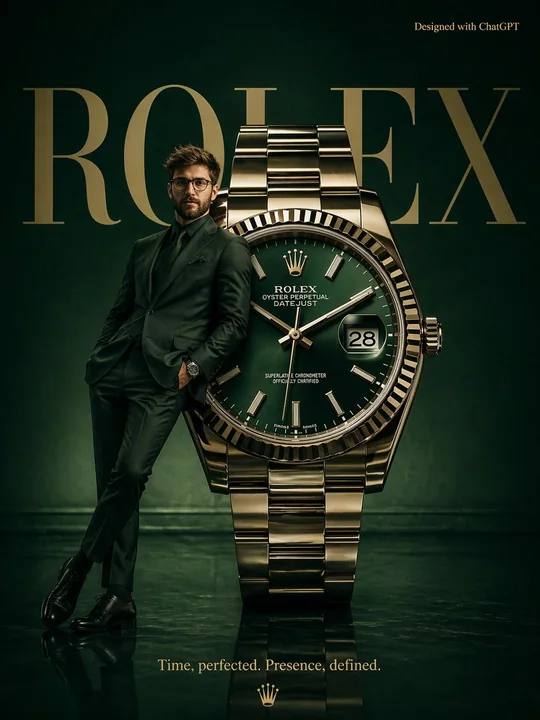 Сверхреалистическая роскошная плакат Rolex