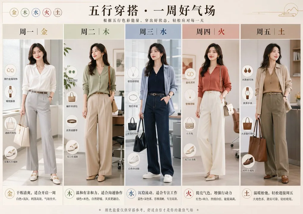 Five Elements Element Light Workplace Outfit Chart