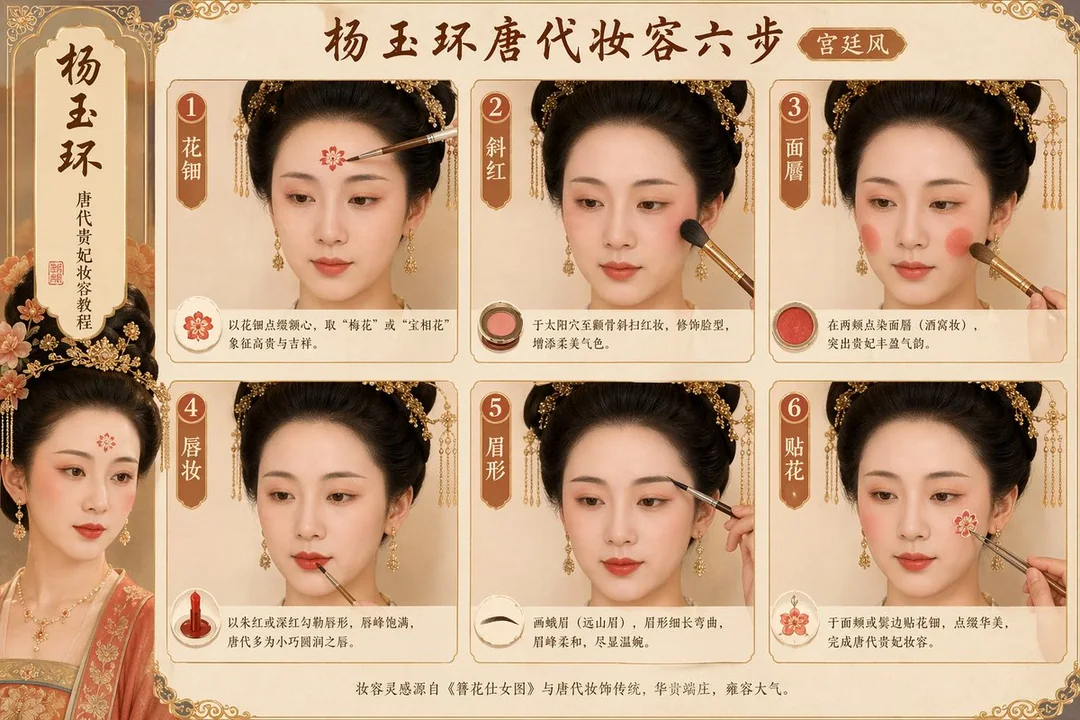 Six pas éblissants de la belle dame de la cour impériale Tang