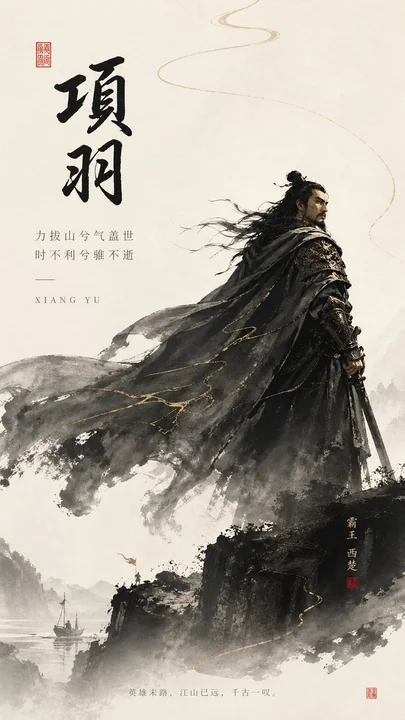 New Chinese Style Minimalist Xiang Yu Poster Design