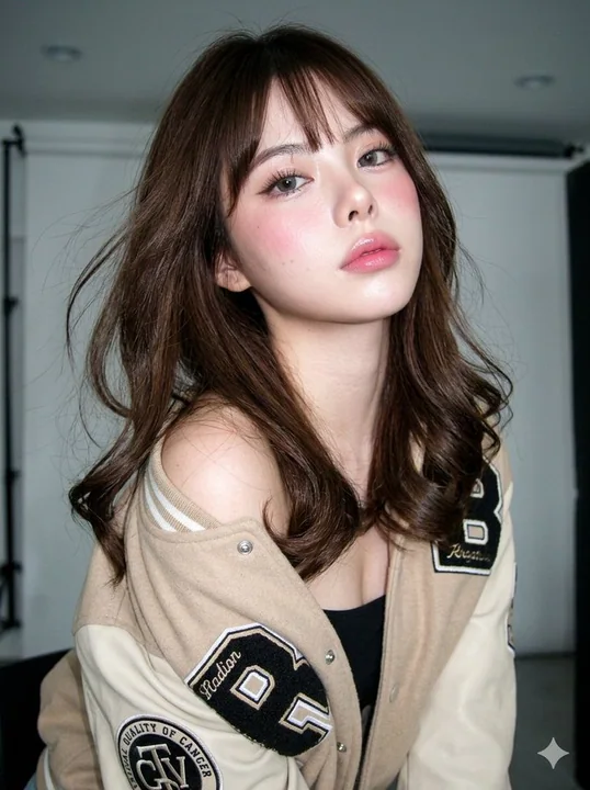 Korean-style glass skin street cool girl