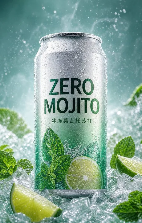 Concevoir un affiche pour une boisson gazeuse de luxe