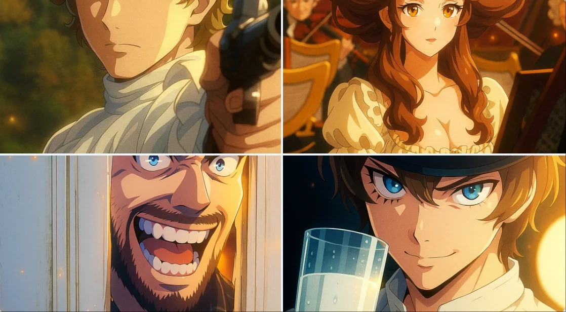 現代的なデジタルアニメスタイル