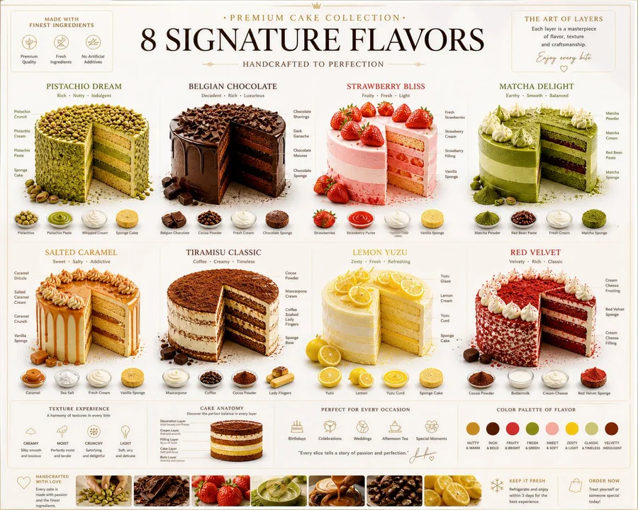 Infographie sur les gâteaux traditionnels chinois
