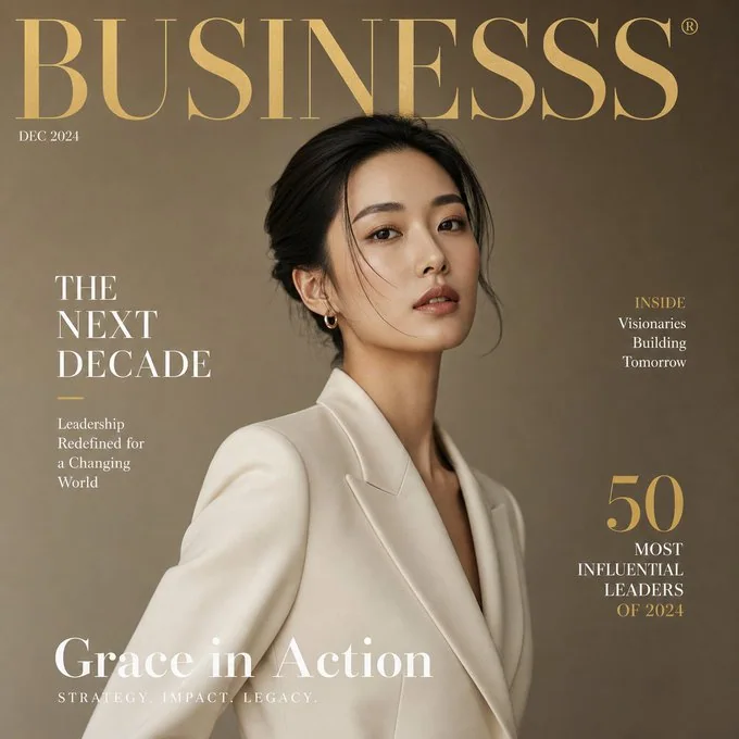 High-quality business magazine cover design