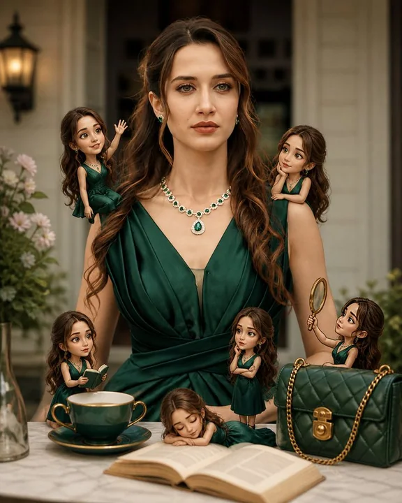 Photo transformée en mini monde de fantasy