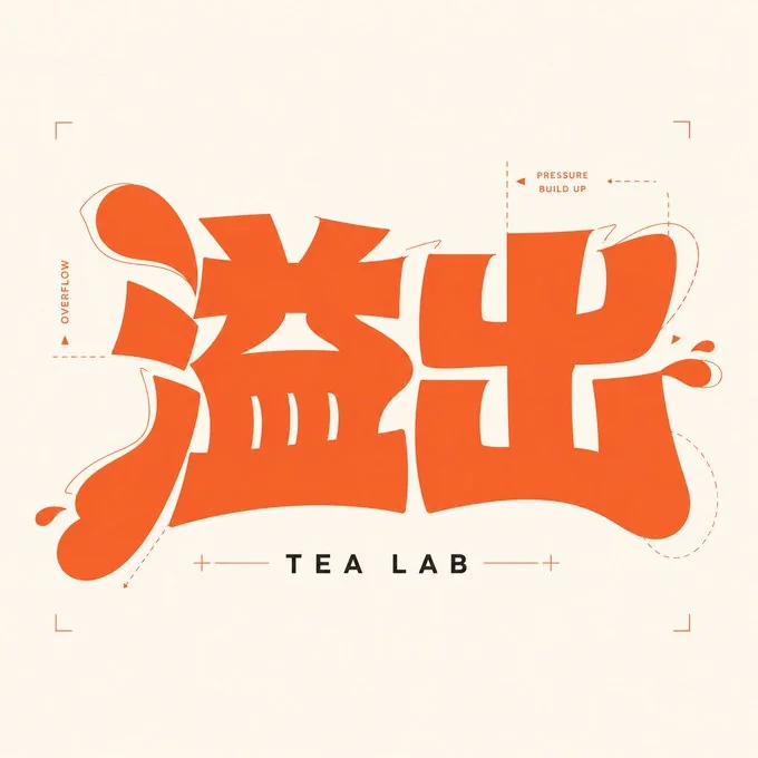 文字の配置を破格に