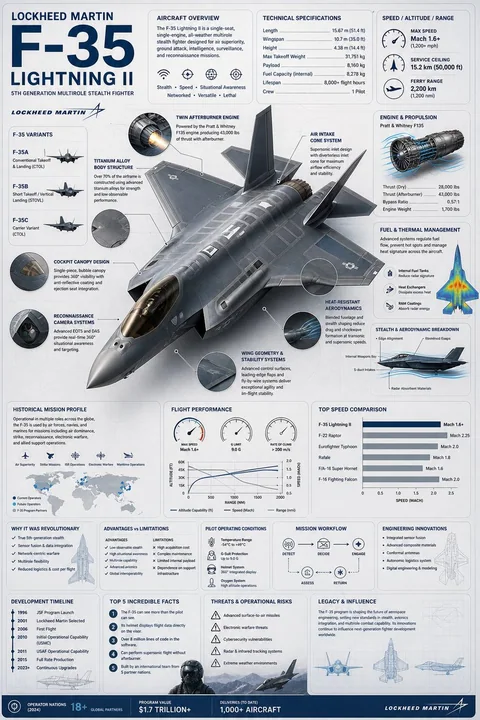 Infographie aéronautique de pointe sur le F-35