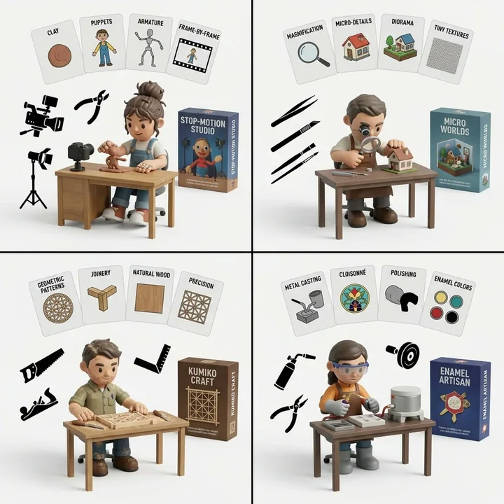 Génération d’affiches de style artistique pour figurines tendance 3D